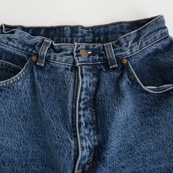 Vintage Levi's Orange Tag Dark Wash Tapered Denim Jeans 12 made in U.S.A. - Picture 8 of 14